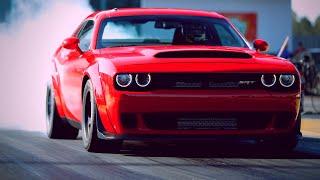 Dodge Demon vs Old School Muscle Cars - drag racing 1/4 mile