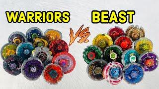 Warriors vs Beast TAG TEAM Battle! Beyblade Metal Fight!