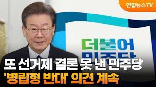 또 선거제 결론 못 낸 민주당…'병립형 반대' 의견 계속 / 연합뉴스TV (YonhapnewsTV)