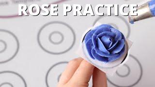 How to practice piping a rose with free template [ Cake Decorating For Beginners ]