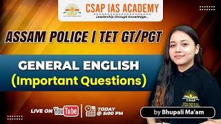 GENERAL ENGLISH | IMPORTANT QUESTIONS | CSAP IAS ACADEMY