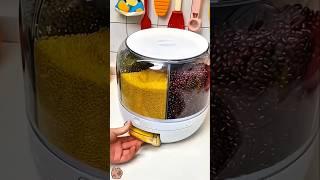 Smart Storage Solution: 360° Rotating Rice Dispenser Unboxing