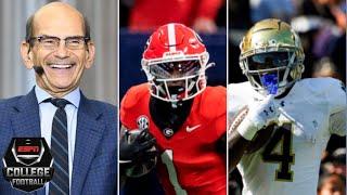 College Football Playoff | Paul Finebaum PREDICTIONS Georgia vs Notre Dame behind Kirby Smart drama