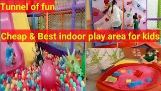 kids indoor play park in new delhi | Best place for birthday party | Tunnel of fun #divyanaayravlogs