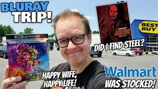 BLURAY Hunting TRIP! - The Search For JOHN WICK 4 Steel, Stocked WALMARTS, And A HAPPY Wife!