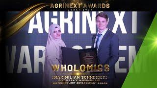 Advancing Humanity & Biotech: Wholomics Shines at AgriNext! #agritech #awardfunction #agrinext2024