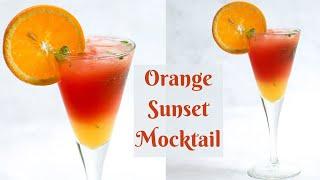 Sunset Mocktail Recipe | Orange Watermelon Mocktail | Refreshing Summer Drink