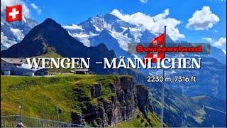 Wengen-Männlichen Adventure, Visited the two Magical and fascinating places in Switzerland [1080P]