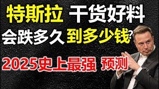 【特斯拉干货系列2025最全预测】走牛走熊，跌到多少钱会止跌，跌倒什么时候会止跌，已泄露，必看！#特斯拉 #特斯拉股票 #美股 #股哥说美股 #tesla #马斯克 #美股复盘