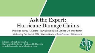 Hurricane Damage Claims Webinar