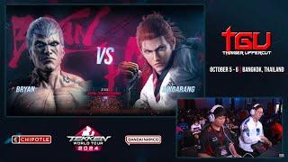 Knee vs Edge /bryan vs hwoarang tekken 8 TWT 2024 Thaiger uppercut  intense match