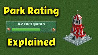 How does the Park Rating in RollerCoaster Tycoon 2 work?