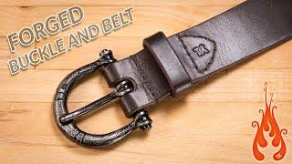 Making a forged belt buckle and leather belt