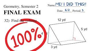 40 Minute Study Guide for GEOMETRY 2 FINAL EXAM