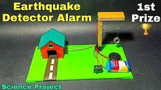 Earthquake detector alarm working model science project | Earthquake detector project for exibition