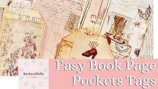 QUICK and EASY BOOK PAGE POCKET TAGS TUTORIAL - Perfect For Beginners