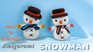 Easy Crochet Snowman Tutorial | Crochet Snowman plushie | Christmas Crochet Decor