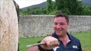 Lesson of Russian Instinctive Knife Throwing with - Дмитрий Мельников