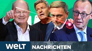 BUNDESTAGSWAHL: Kampfansage! Kanzler Scholz schießt gegen Merz, Lindner und die Grünen | LIVE STREAM