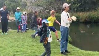 Little boy's attempt to jump the river ends in a splash || WooGlobe