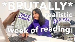 *BRUTALLY* realistic 'what i read in a week' in grad school 