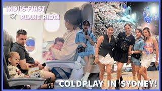 FIRST TIME TO TRAVEL WITH 3 KIDS! TARA SA SYDNEY TO WATCH COLDPLAY! ️ | rhazevlogs