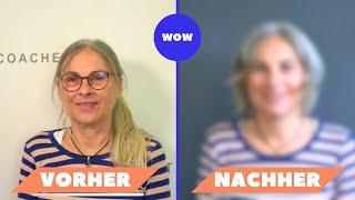 Ein fabelhaftes #vorhernachher für graues Haar ‍  Sie ist total verwandelt 