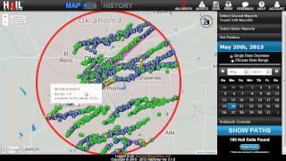 Why HailStrike displays paths for different days than the one selected