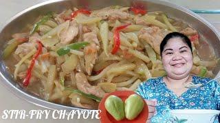 STIR-FRY CHAYOTE very easy recipe but super delicious (tagalog) @ShierlyEasyRecipe