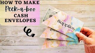 DIY Peekaboo Cash Envelopes | Cash Envelope Tutorial | How to Make Cash Envelopes