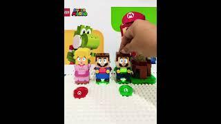 When Lego Peach swapped her power suit to Lego Mario 28.89 #shorts  #trending  #toys  #lego  #funny