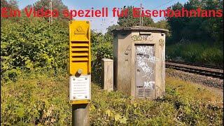 Eisenbahner-Version:  Die Anrufschranke Bergstraße in Letmathe (ELE) mit Originalton der Züge