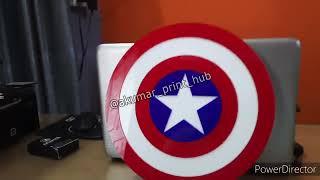 Laser Cut Glossy Acrylic 3D Captain America Shield Light Weight For Wall Decor