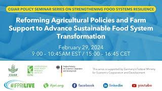 Reforming Agricultural Policies and Farm Support to Advance Sustainable Food System Transformation