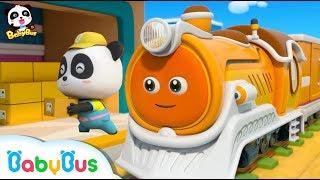 Bravo Steam Train Delivers the Cargo |  Little Panda Courier | Train, Bus, Car Song | BabyBus