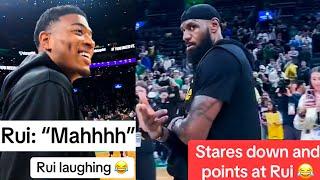 LeBron James Brutally Hit Back to Hachimura after He Mocked His Half-Court Shot vs Boston Celtics