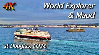 World Explorer - Rivages du Monde and Maud - Hurtigruten at Douglas IOM 11 09 22  4K