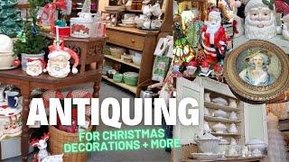 The Ultimate Christmas Shop With Me | Antiquing For Old Vintage Christmas Decorations + a Santa Mug