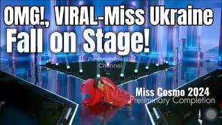 WATCH This Video I OMG, Viral , Miss Cosmo Ukraine Fall on Stage During Preliminary Compilation