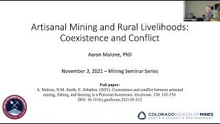 Artisanal Mining and Rural Livelihoods: Coexistence and Conflict