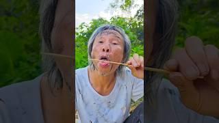 Kind Grandpa Eats Candy Skewers and the Funny Ending #shorts #asmr