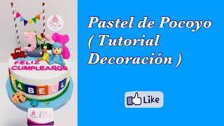 Decoración pastel Pocoyo (Tutorial bordes rectos Fondant)