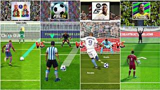 FC MOBILE  DLS 24  eFOOTBALL  VLF  TOTAL FOOTBALL  FTS - REALISTIC PENALTY SHOOTOUT COMPARISON