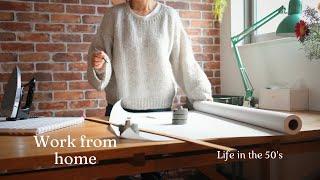 58-year-old daily life working at home / winter 1LDK rental living alone