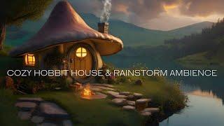 Enchanted Hobbit Mushroom House: Ambient Thunderstorm Sounds for Relaxation  | Relaxing Sleep Music