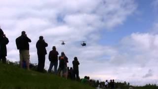 AH-1 Cobra and UH-1 Huey Flyby Olympic Flight Museum