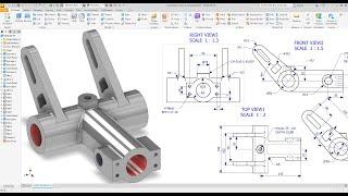 Autodesk inventor 2025 Tutorial Create 3d Model  Exercise 99