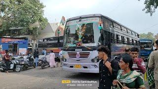 GSRTC "Surya"Sleeper Bus Departing From Surat Central Bus Stand.