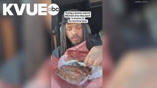 Food critic Keith Lee tries Austin's la Barbecue during SXSW