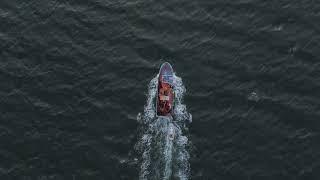 BOAT ON WATER | AERIAL VIEW